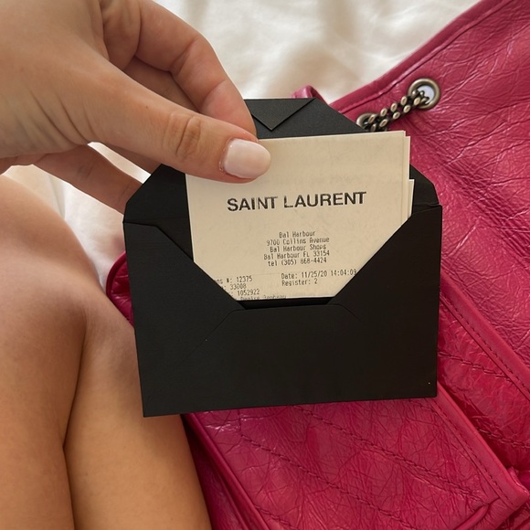 Saint Laurent Baby Niki Chain Satchel Freesia - Picture 5 of 5